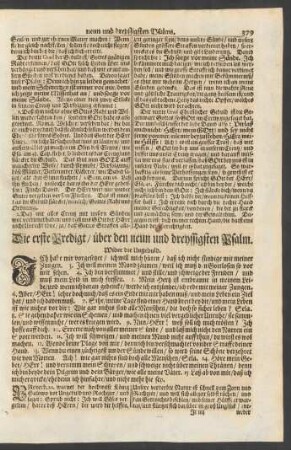 ... über den neun und dreyssigsten Psalm