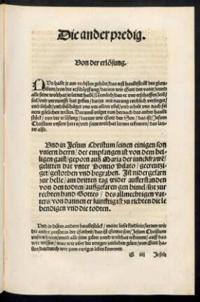 Die ander predig.