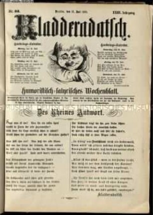 Humoristisch-satirisches Wochenblatt. 23/24. Jahrgang 1870/71