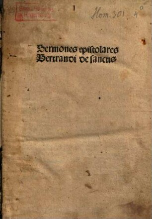 Sermones epistolares Bertrandi de sanctis