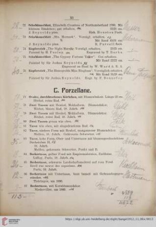 C. Porzellane (Nr. 77-118a)