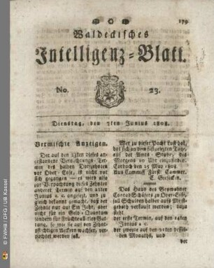 No. 23. Dienstag, den 7ten Junius 1808