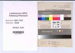 Entnazifizierung Karl Ehrlich , geb. 20.12.1889 (Bauinspektor)