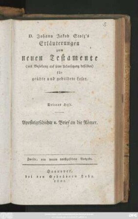 H. 3: Apostelgeschichte u. Brief an die Römer