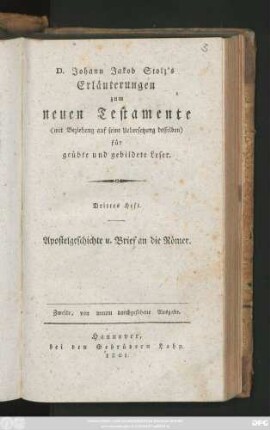H. 3: Apostelgeschichte u. Brief an die Römer
