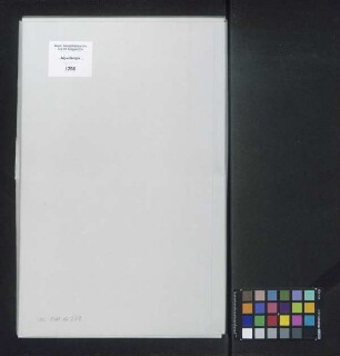 Schriftwechselbuch: I-VI Nr. 1-537 und VII 1-189