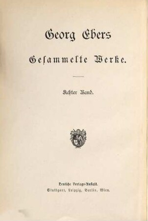 Gesammelte Werke, 8. Die Schwestern : Roman