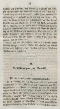 15-34 Bemerkungen zu Genesis : Fortsetzung