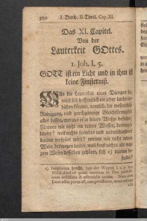 Das XI. Capitel. Von der Lauterkeit Gottes.