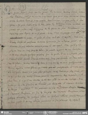 Eigenh. Brief von Claude C. Fauriel an August Wilhelm von Schlegel, Paris, 30.10.1821