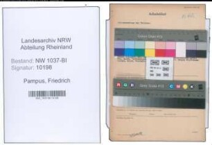Entnazifizierung Friedrich Pampus , geb. 11.09.1892 (Lehrer)