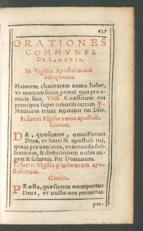 Orationes Communes De Sanctis.