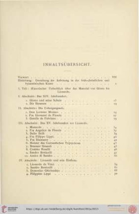 Inhaltsübersicht