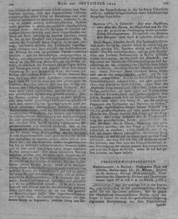 Münter, F.: Ordinations Taler. Kopenhagen: Beeken 1817
