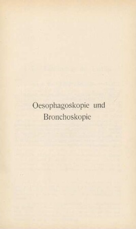 Oesophagoskopie und Bronchoskopie