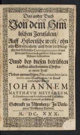 2: Das ... Buch Von dem Him[m]lischen Jerusalem