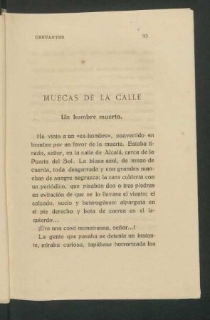 Muecas de la calle : Un hombre muerto.