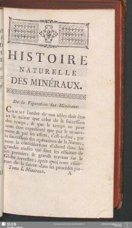De la Figuration des Minéraux
