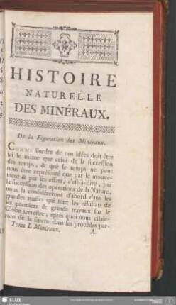 De la Figuration des Minéraux