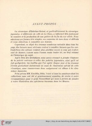 Avant-Propos
