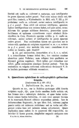 8. Quaestiones epistolicae de orthographicis quibusdam Graecis
