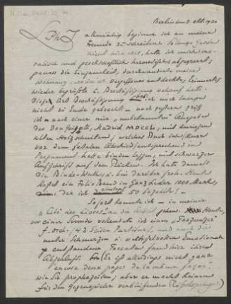 Brief an Philipp Jarnach : 02.10.1920