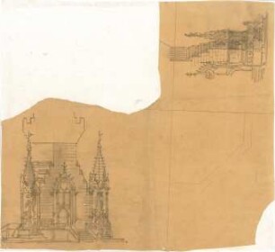Schmidt, Friedrich von; Skizzen und Pläne - Gebäude (Teilansichten)