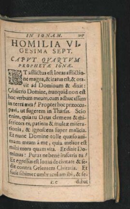 Caput Quartum Prophetae Ionae. Homilia Vigesima Septima - Homilia Trigesima Et Ultima.