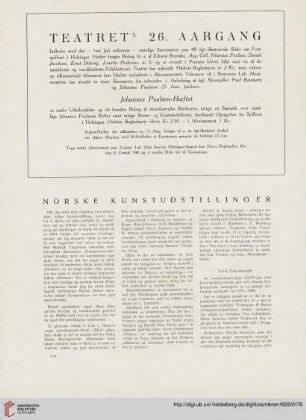 3.1926: Norske Kunstudstillinger