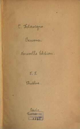 [Oeuvres], [5]. [Theatre; 4]