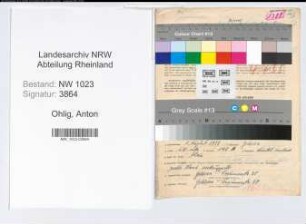 Entnazifizierung Anton Ohlig , geb. 01.08.1895 (Angest.)