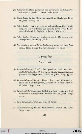 4. Pistolen (Nr. 367-394)