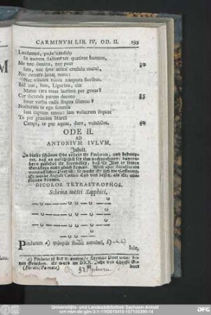 Ode II. Ad Antonium Iulum.