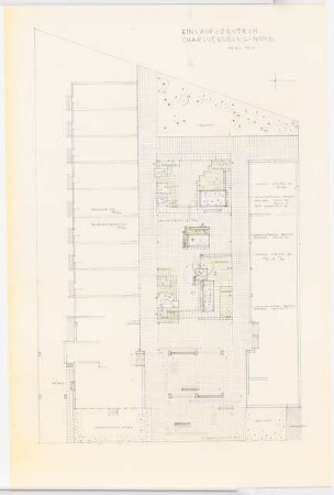Grünflächen im Einkaufszentrum Charlottenburg-Nord, Berlin: Pflanzplan 1:100