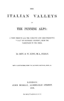 The Italian valleys of the Pennine alps