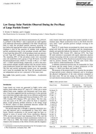 Low energy solar particles observed during the pre-phase of large particle events