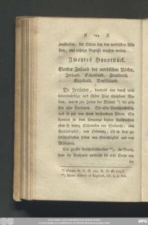 Zweytes Hauptstück. Elender Zustand der nordischen Völker. Irrland. Schottland. Frankreich. Engelland. Deutschland.
