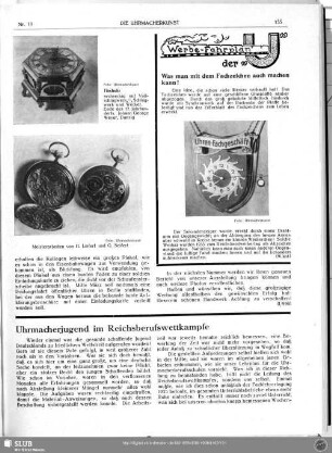 Uhrmacherjugend im Reichsberufswettkampfe