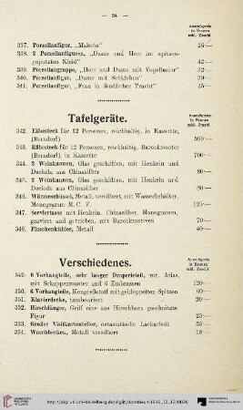 Verschiedenes (Nr. 349-354)