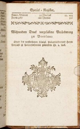 Währendem Druck vorgefallene Veränderung zu Breslau.