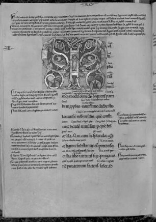 Glossar zu den Paulusbriefen / S. Pauli Epistolæ, cum glossa — Initial M, Folio fol. 193 r