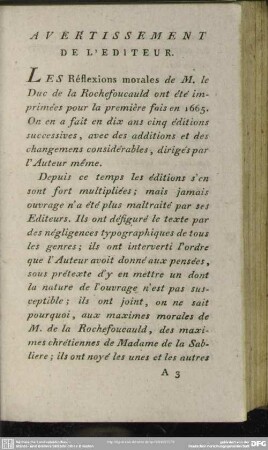Avertissement de l'editeur