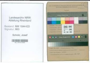 Entnazifizierung Josef Scholz , geb. 14.01.1893 (Lehrer)