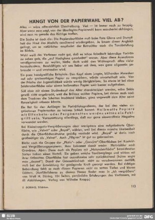 Hängt von der Papierwahl viel ab