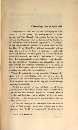 Bijdragen tot de geschiedenit v. h. Kolon. beheer...