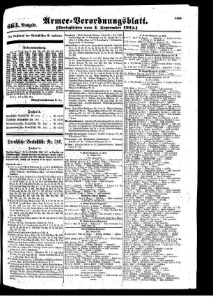 1915,September: Armee-Verordnungsblatt / Verlustlisten