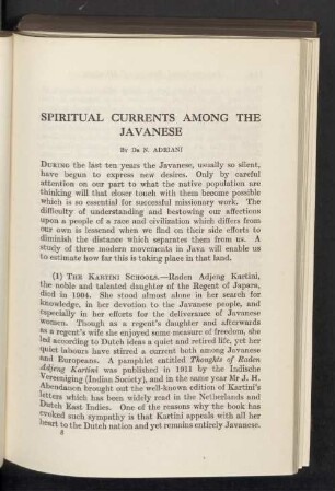 Spiritual currents among the javanese