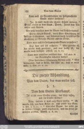 Die zweyte Abhandlung. Von dem Guten, das man wirken soll.