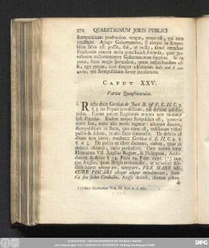 Caput XXV. Variae Quaestiunculae.