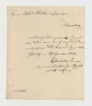 Brief von Naturforschende Gesellschaft (Görlitz) an Joseph Heller